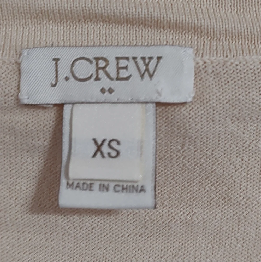 J. Crew Cream V-Neck Sweater